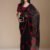 Black Threadwork Georgette Saree