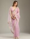 Lavender Threadwork Tissue Saree