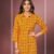 Laxmipati Beer Orange Straight Cut Kurti With Digital Print