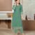 Laxmipati Lamten Linen Ilayachi Green Straight Cut Kurti With Mask