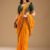 Mustard Gold Zariwork Soft Raw Silk Saree
