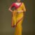Mustard Printed Satin Saree