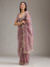 Purple Zariwork Art Silk Saree