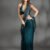 Teal Green Stonework Chiffon Saree