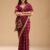 Wine Gold Zariwork Soft Raw Silk Saree